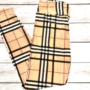 Lularoe Unicorn Capsule TC Plaid Leggings